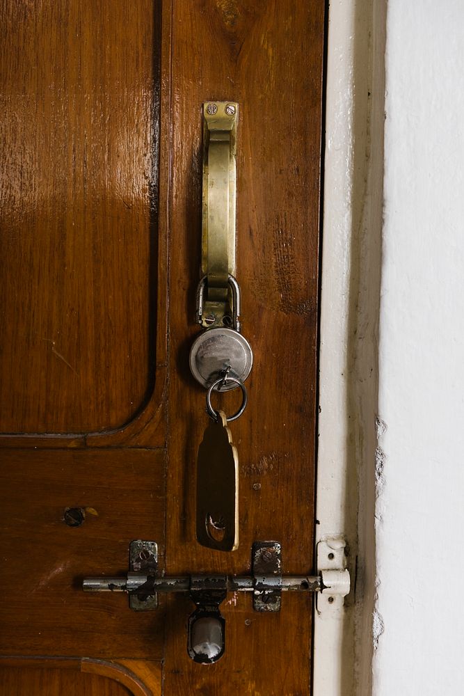 Closeup of a door lock