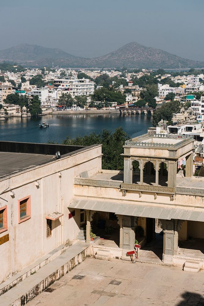 Architectural of City Palace in Udaipur Rajasthan, India