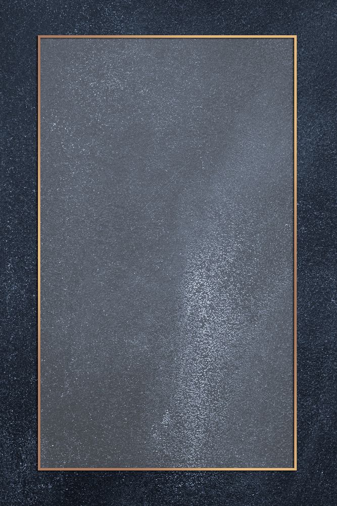Gold frame mockup on a rough concrete background