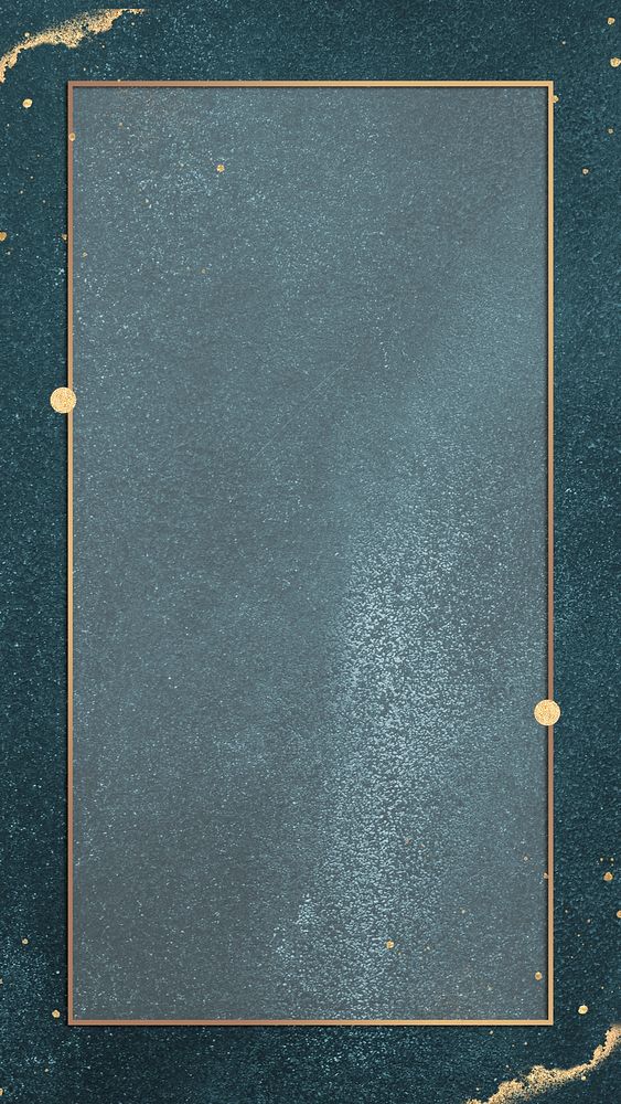 Gold frame mockup mobile phone wallpaper