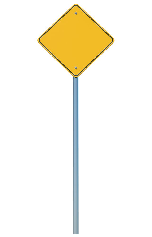 Three dimensional of street sign