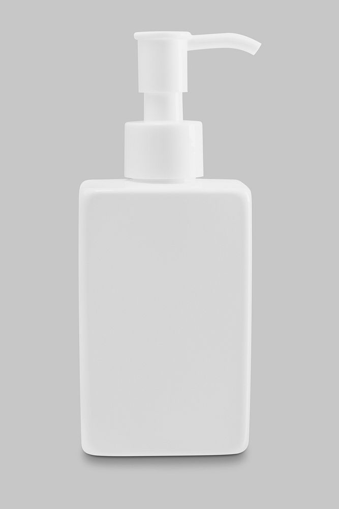 Blank white pump bottle mockup