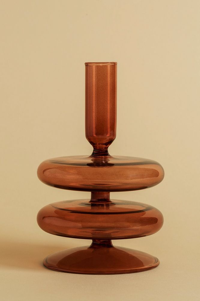 Brown glass vase design element