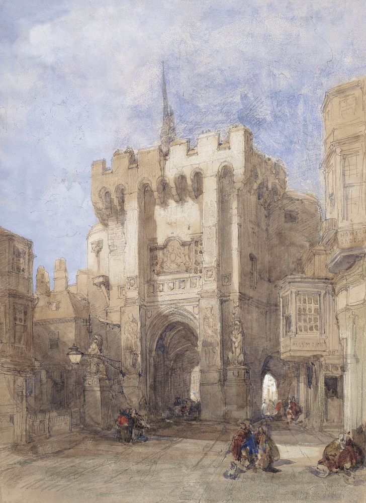 Bargate, Southampton (1828) byDavid Roberts. Original from Museum of New Zealand. Digitally enhanced by rawpixel.