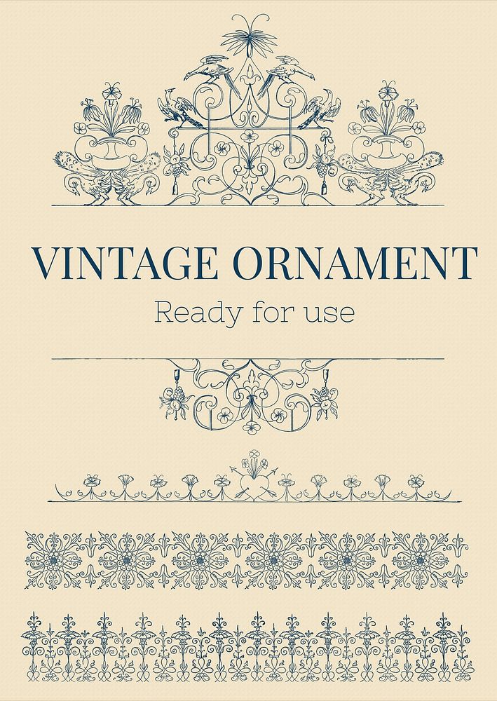 Vintage flourish ornament illustration