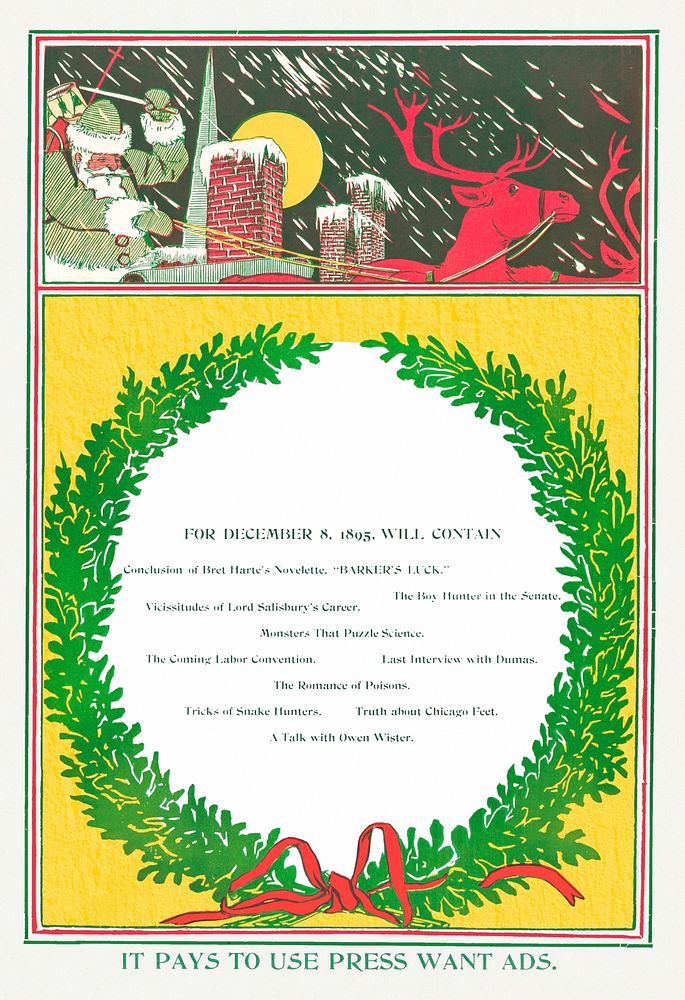 Vintage Christmas cover design element
