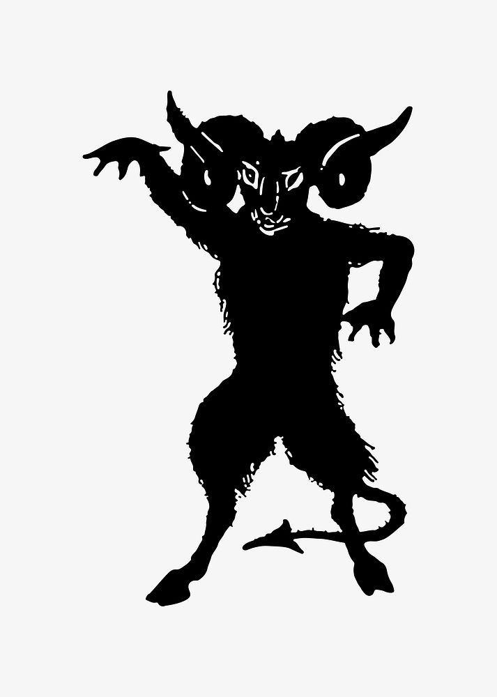 Demon silhouette illustration vector