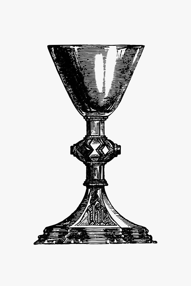 Vintage European style chalice engraving