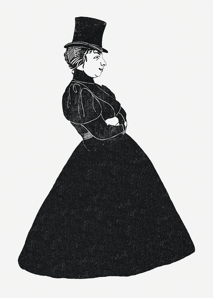 Vintage senior woman art print, remix from artworks by Samuel Jessurun de Mesquita