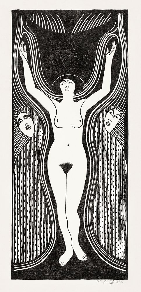 Ecstasy (Extase) (1922) print in high resolution by Samuel Jessurun de Mesquita. Original from The Rijksmuseum. Digitally…