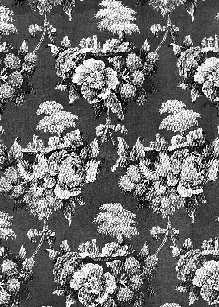 Flower wallpaper (ca. 1724&ndash;1746) pattern in high resolution. Original from The Art Institute of Chicago. Digitally…