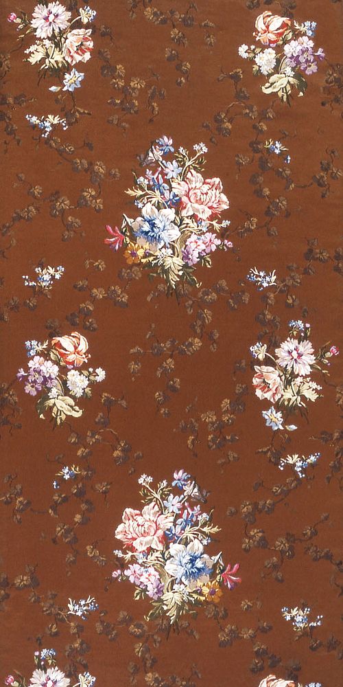 Flower wallpaper (ca. 1860&ndash;1880) pattern in high resolution by Mathevon et Bouvard. Original from The Art Institute of…