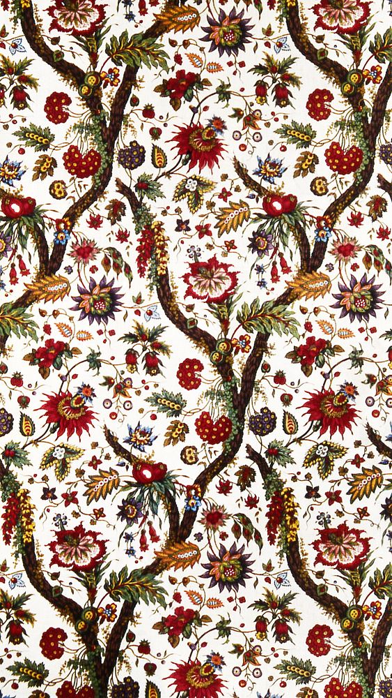 Flower wallpaper (1799) pattern in high resolution by Hartmann et Fils. Original from The Art Institute of Chicago.…