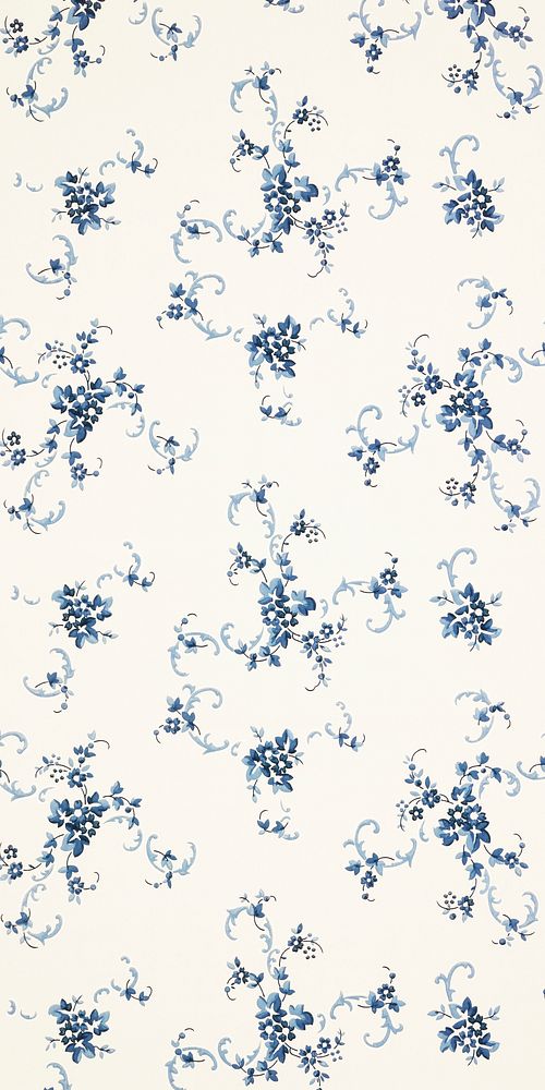 Vintage floral wallpaper (ca. 1905&ndash;1915) pattern in high resolution. Original from The Smithsonian. Digitally enhanced…