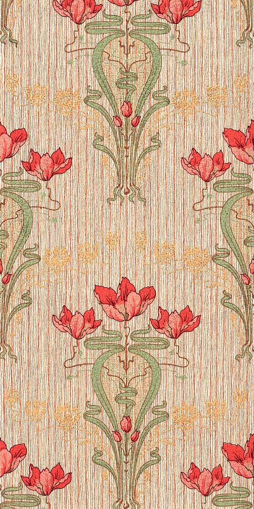 Art nouveau floral pattern (ca. 1905&ndash;1915) in high resolution. Original from The Smithsonian. Digitally enhanced by…