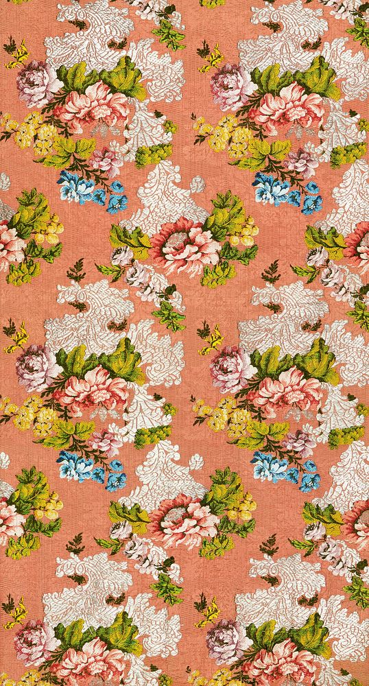Vintage floral pattern in high resolution from 18th century. Original from the Los Angeles County Museum of Art. Digitally…