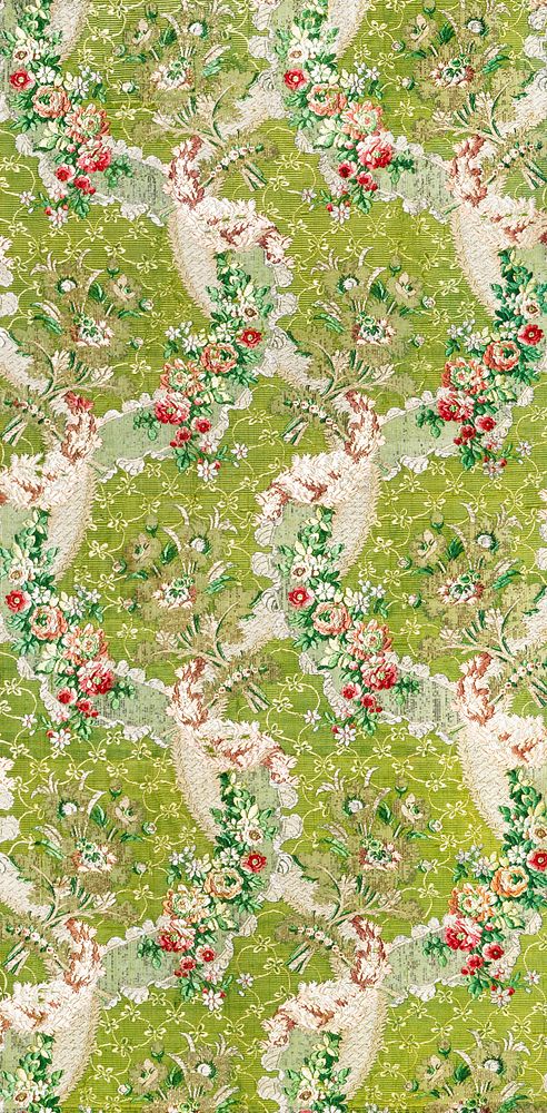 Flower wallpaper (ca. 1765) pattern in high resolution. Original from the Los Angeles County Museum of Art. Digitally…