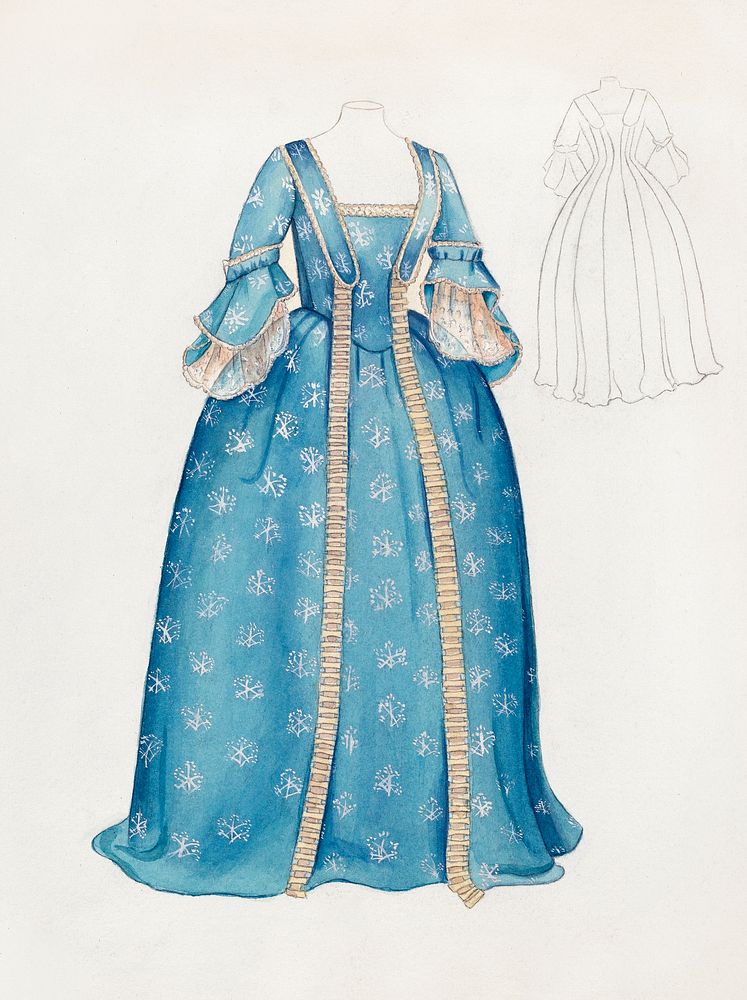 Dress (1935/1942) by Esther Hansen. Original from The National Gallery of Art. Digitally enhanced by rawpixel.