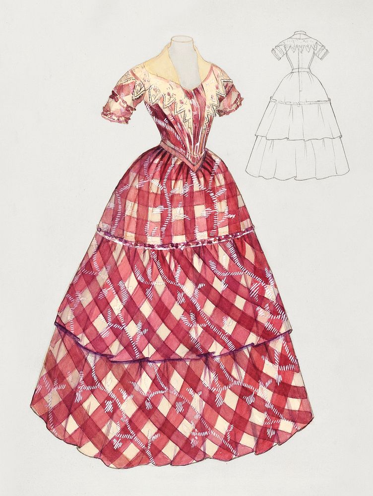 Dress (c. 1936) by Nancy Crimi. Original from The National Gallery of Art. Digitally enhanced by rawpixel.