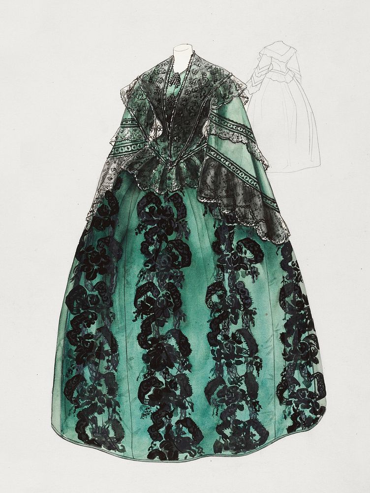 Dress (c. 1936) by Melita Hofmann. Original from The National Gallery of Art. Digitally enhanced by rawpixel.