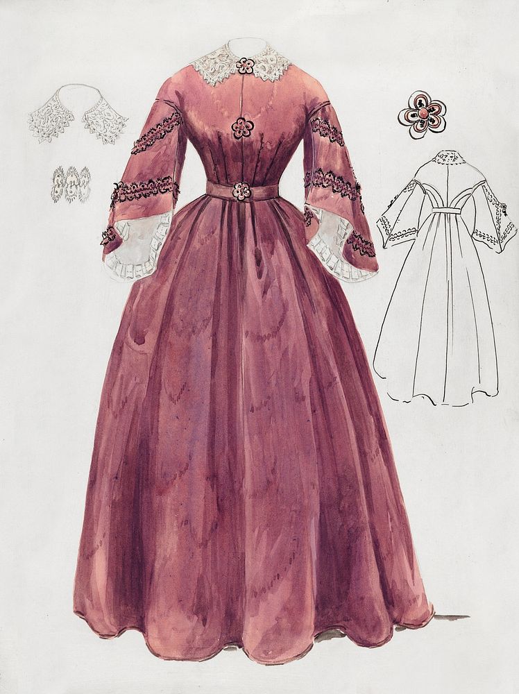 Dress (1935/1942) by Jessie M. Benge. Original from The National Gallery of Art. Digitally enhanced by rawpixel.