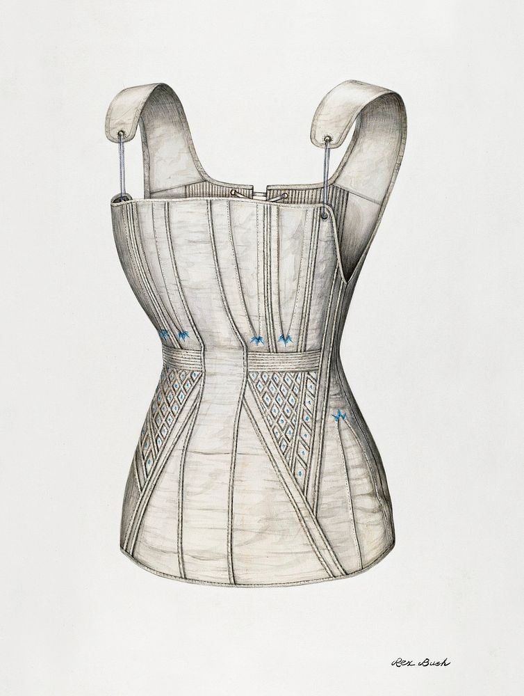 Corset (1935&ndash;1942) by Rex F. Bush. Original from The National Gallery of Art. Digitally enhanced by rawpixel.