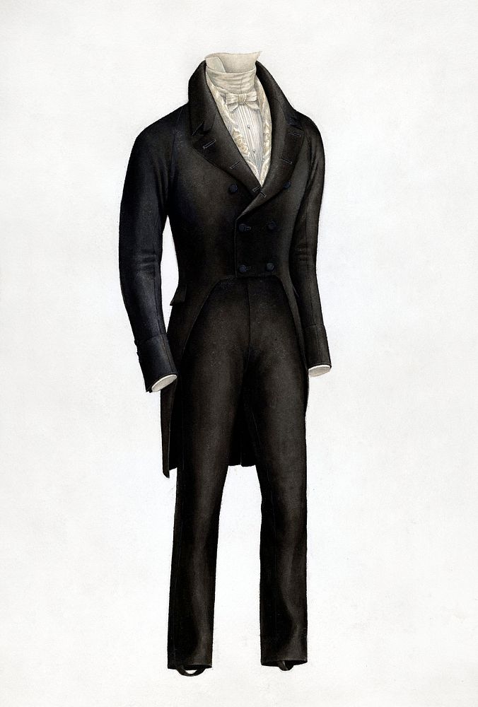 Man's Suit (1935&ndash;1942) by Henry de wolfe. Original from The National Gallery of Art. Digitally enhanced by rawpixel.