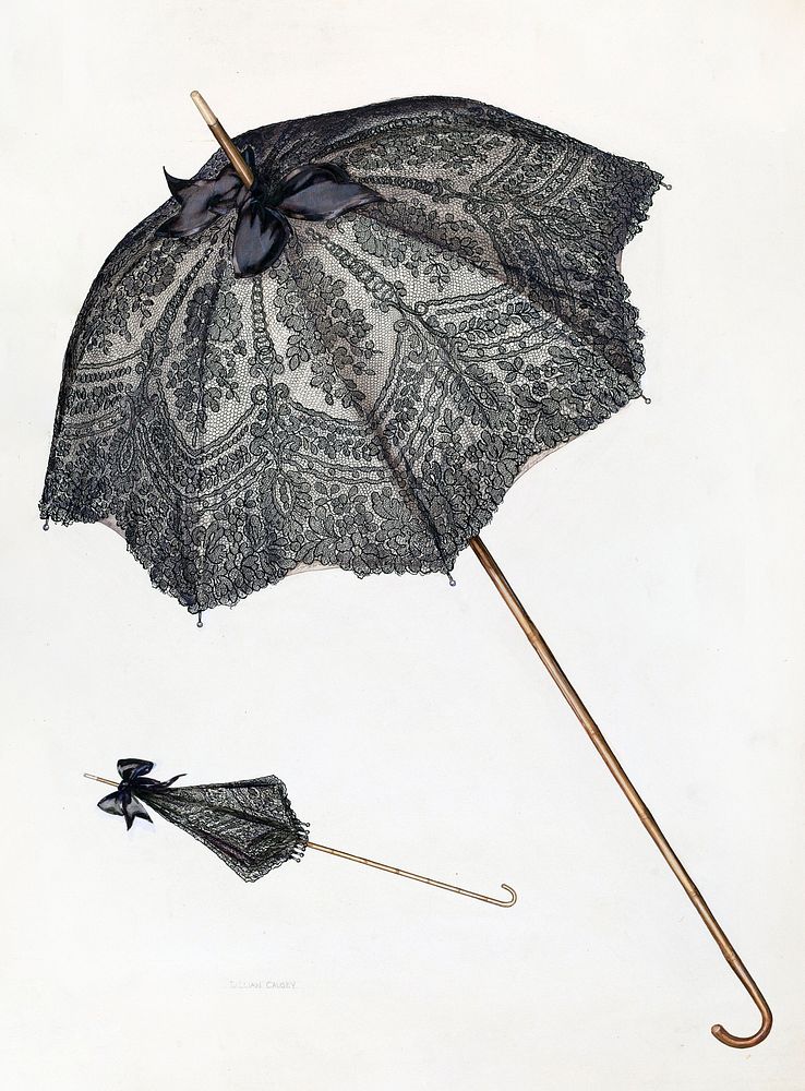 Parasol (c. 1941) by Lillian Causey. Original from The National Gallery of Art. Digitally enhanced by rawpixel.