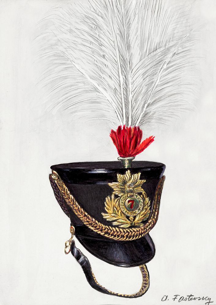 Field Officer's Hat (c. 1936) by Aaron Fastovsky. Original from The National Gallery of Art. Digitally enhanced by rawpixel.