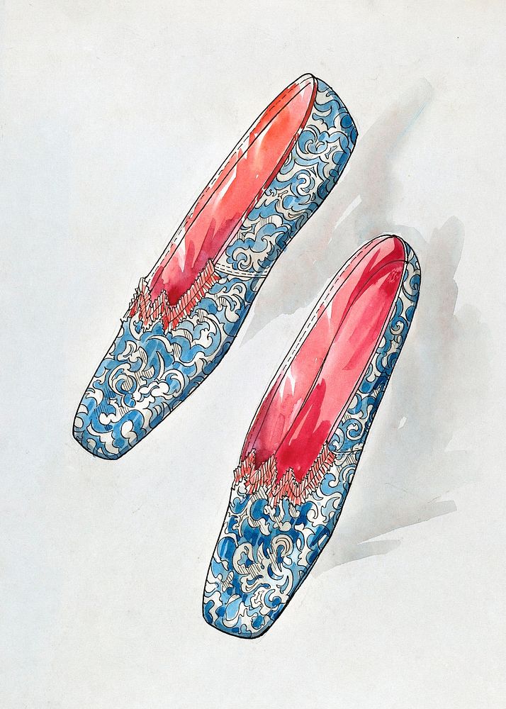Woman's Shoes (ca.1936) by Lillian Causey. Original from The National Gallery of Art. Digitally enhanced by rawpixel.