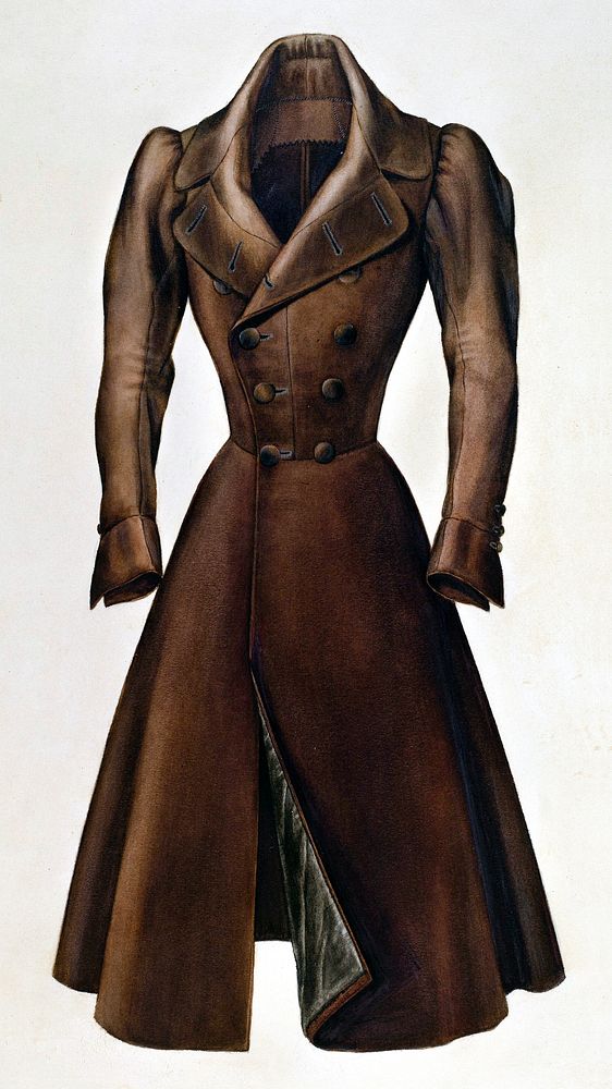 Man's Topcoat (1935&ndash;1942) by Henry de wolfe. Original from The National Gallery of Art. Digitally enhanced by rawpixel.