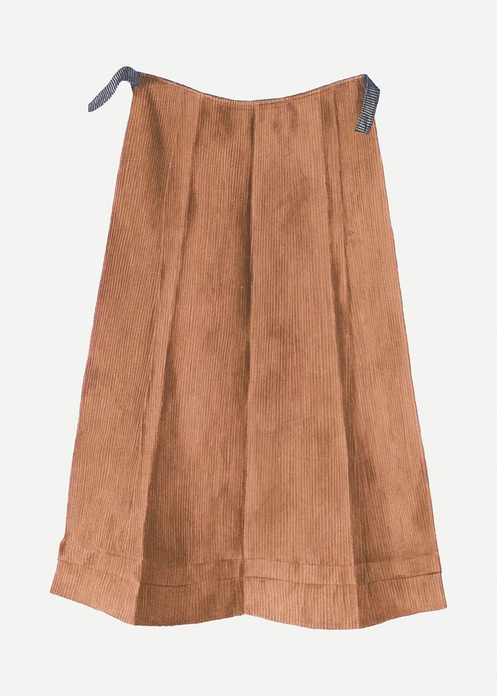 Vintage brown skirt psd, remixed from artwork by Betty Fuerst