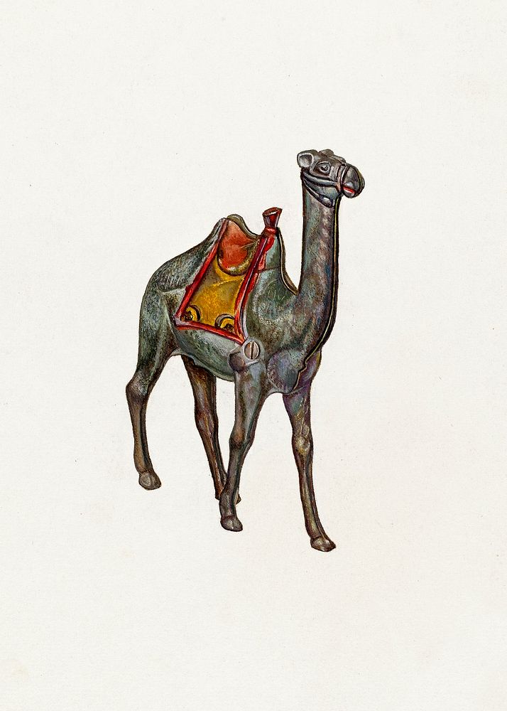 Bank Camel (ca. 1940) by William O. Fletcher. Original from The National Gallery of Art. Digitally enhanced by rawpixel.