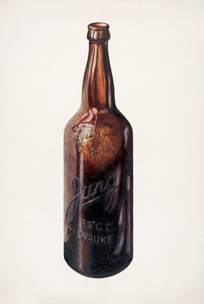 Beer Bottle (1940) by Herman O. Stroh. Original from The National Gallery of Art. Digitally enhanced by rawpixel.