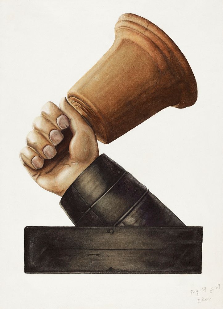 "Bell in Hand" Tavern Sign (1935&ndash;1942). Original from The National Galley of Art. Digitally enhanced by rawpixel.