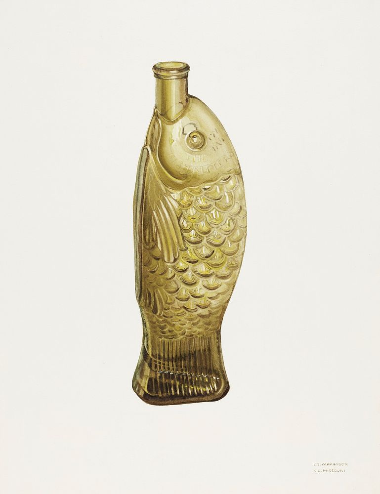 "Fish Bitters" Bottle (1935/1942) by Loraine Makimson Original from The National Galley of Art. Digitally enhanced by…