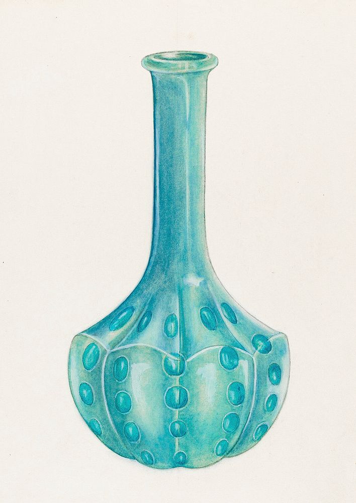 Bottle (1935&ndash;1942) by Gertrude Lemberg. Original from The National Gallery of Art. Digitally enhanced by rawpixel.