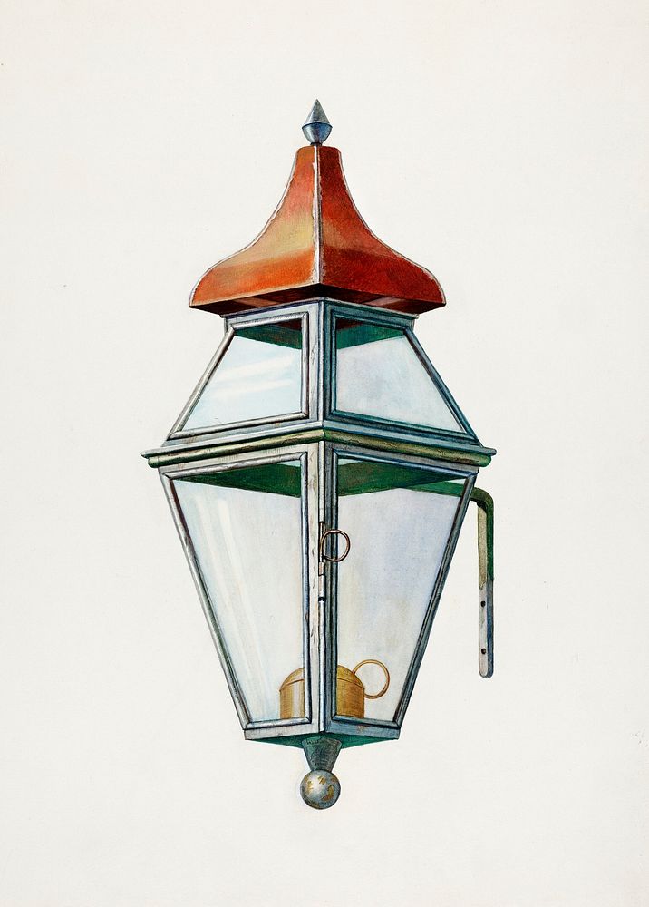 Bracket Lamp (ca. 1939) by Leslie Macklem. Original from The National Gallery of Art. Digitally enhanced by rawpixel.