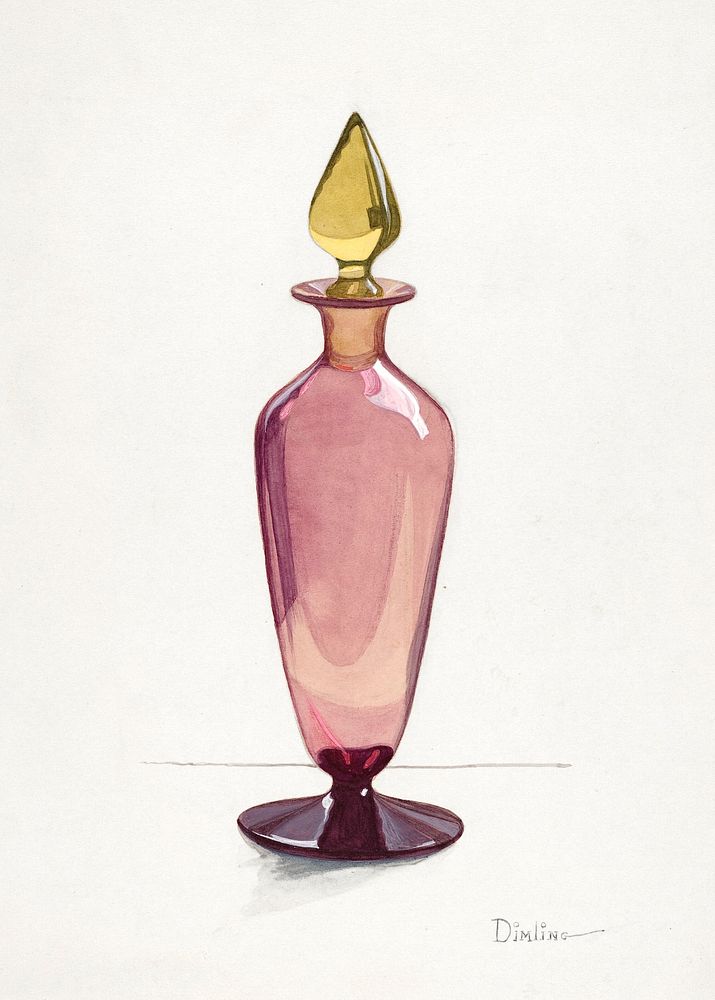 Cologne Bottle (1935&ndash;1942) by Elizabeth Dimling. Original from The National Gallery of Art. Digitally enhanced by…