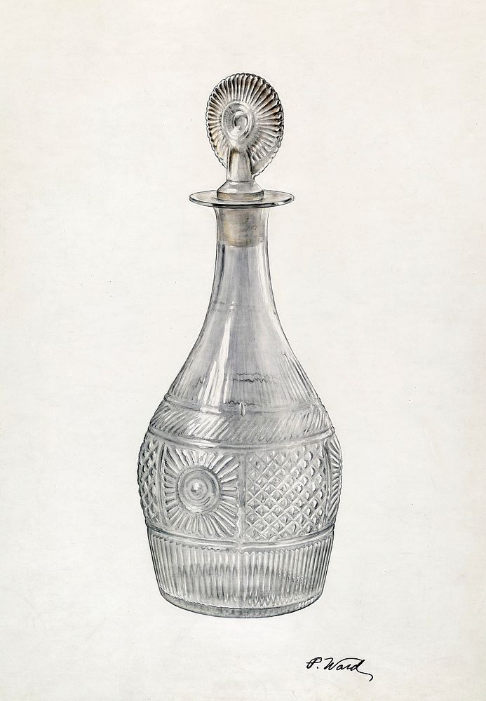 Decanter (ca.1935&ndash;1942) by Paul Ward. Original from The National Gallery of Art. Digitally enhanced by rawpixel.