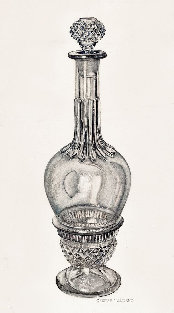 Decanter (ca. 1940) by George Yanosko. Original from The National Gallery of Art. Digitally enhanced by rawpixel.