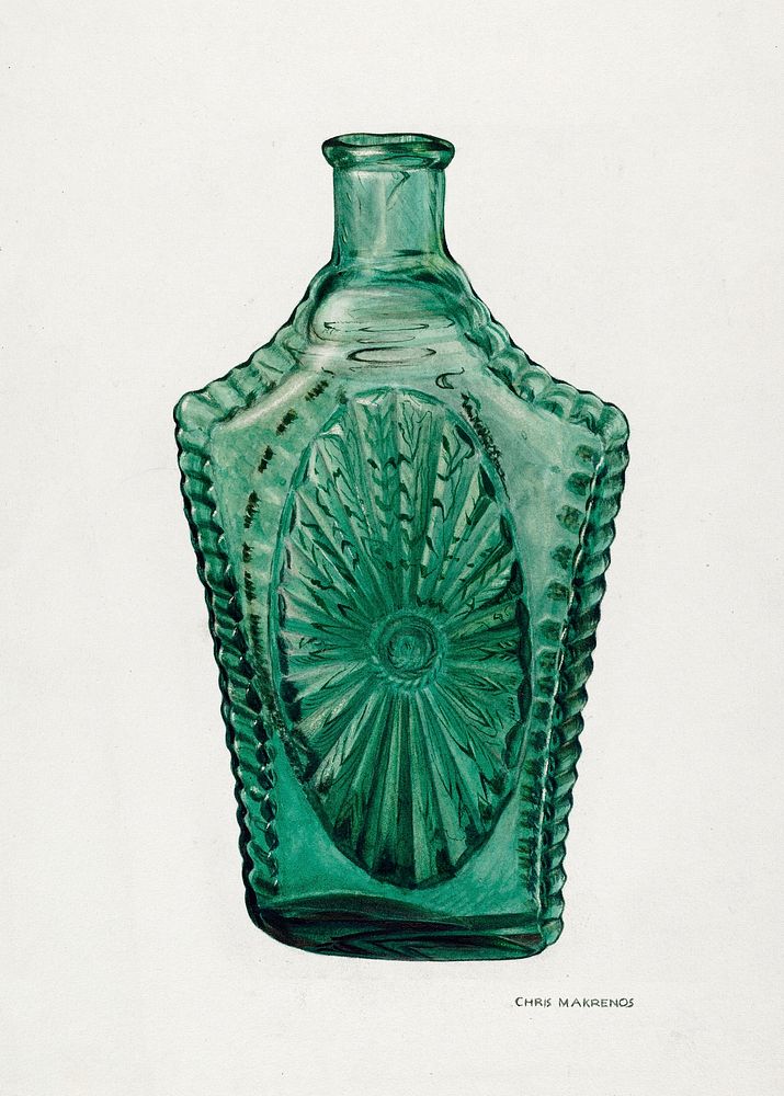Flask (1935&ndash;1942) by Chris Makrenos. Original from The National Gallery of Art. Digitally enhanced by rawpixel.