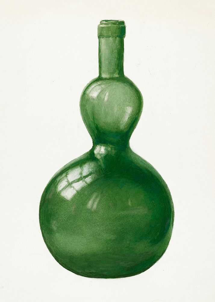 Green Bottle (ca. 1938) by Cora Parker. Original from The National Gallery of Art. Digitally enhanced by rawpixel.