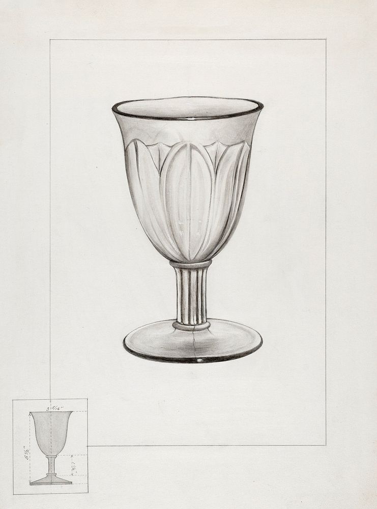 Goblet (ca. 1936) by Philip Johnson. Original from The National Gallery of Art. Digitally enhanced by rawpixel.