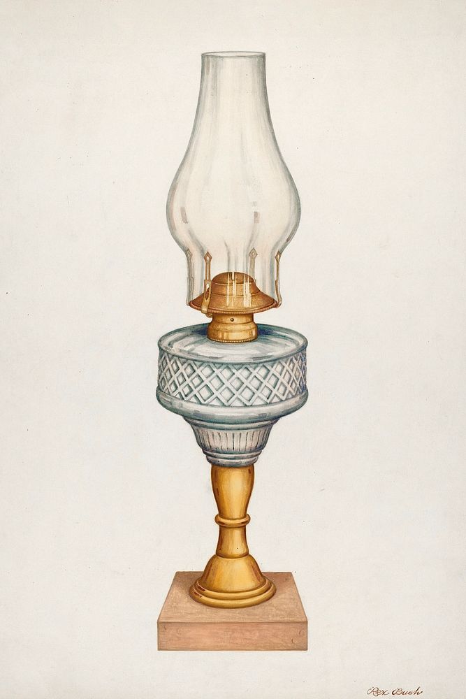 Lamp (ca. 1938) by Rex F. Bush. Original from The National Gallery of Art. Digitally enhanced by rawpixel.