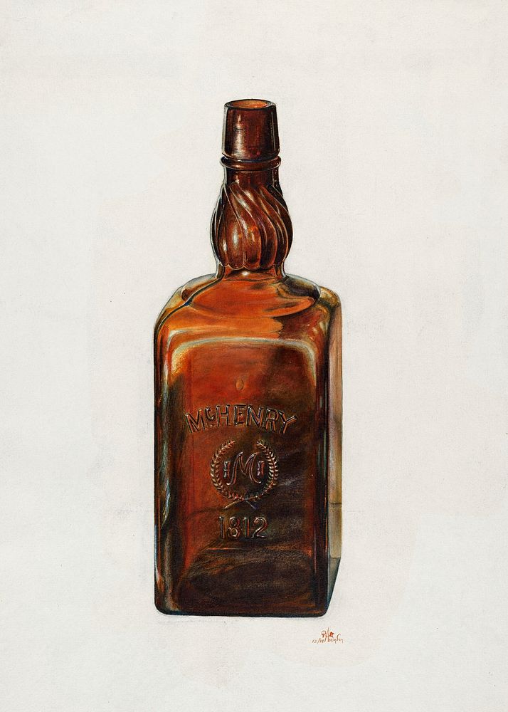 McHenry Bottle (ca. 1938) by Ralph Atkinson. Original from The National Gallery of Art. Digitally enhanced by rawpixel.
