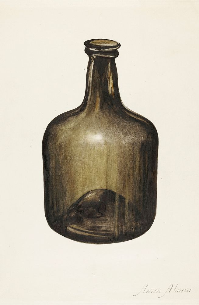 Wine or Spirits Bottle (ca.1936) by Anna Aloisi. Original from The National Gallery of Art. Digitally enhanced by rawpixel.