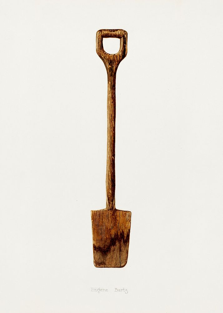 Toy Shovel (ca.1937) by Eugene Bartz. Original from The National Gallery of Art. Digitally enhanced by rawpixel.