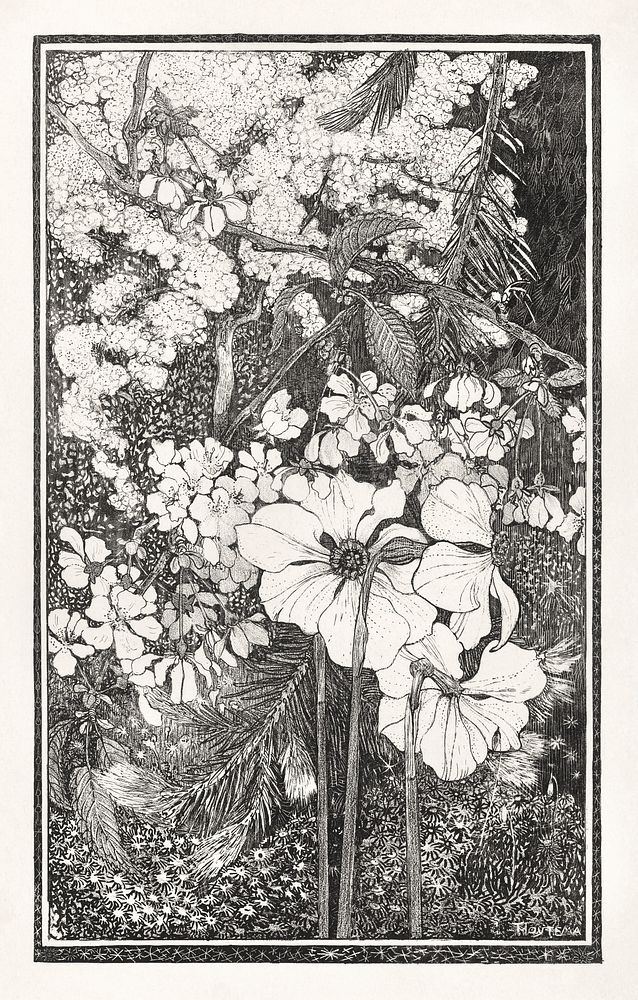 Lente (1878&ndash;1917) print in high resolution by Theo van Hoytema. Original from The Rijksmuseum. Digitally enhanced by…