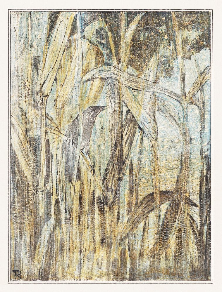 Vogel in het riet (1878&ndash;1907) print in high resolution by Theo van Hoytema. Original from The Rijksmuseum. Digitally…